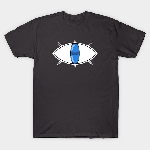 Oblong Eye Design (Center) T-Shirt by GlitterStyx